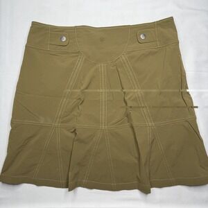 Athleta Women sz 4 Hit The Trail Pleated Skort Green Hiking 405141 EUC Gorpcore